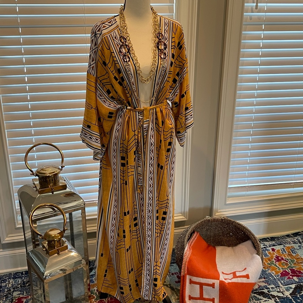 Bohemian Elegant self belted  Kimono/Dress tunic - Picture 13 of 16